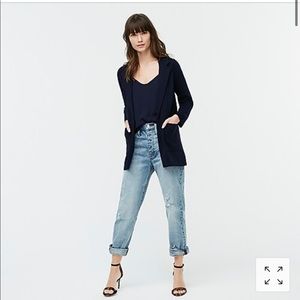 J.Crew Sophie Open-Front Sweater Blazer (Navy)
